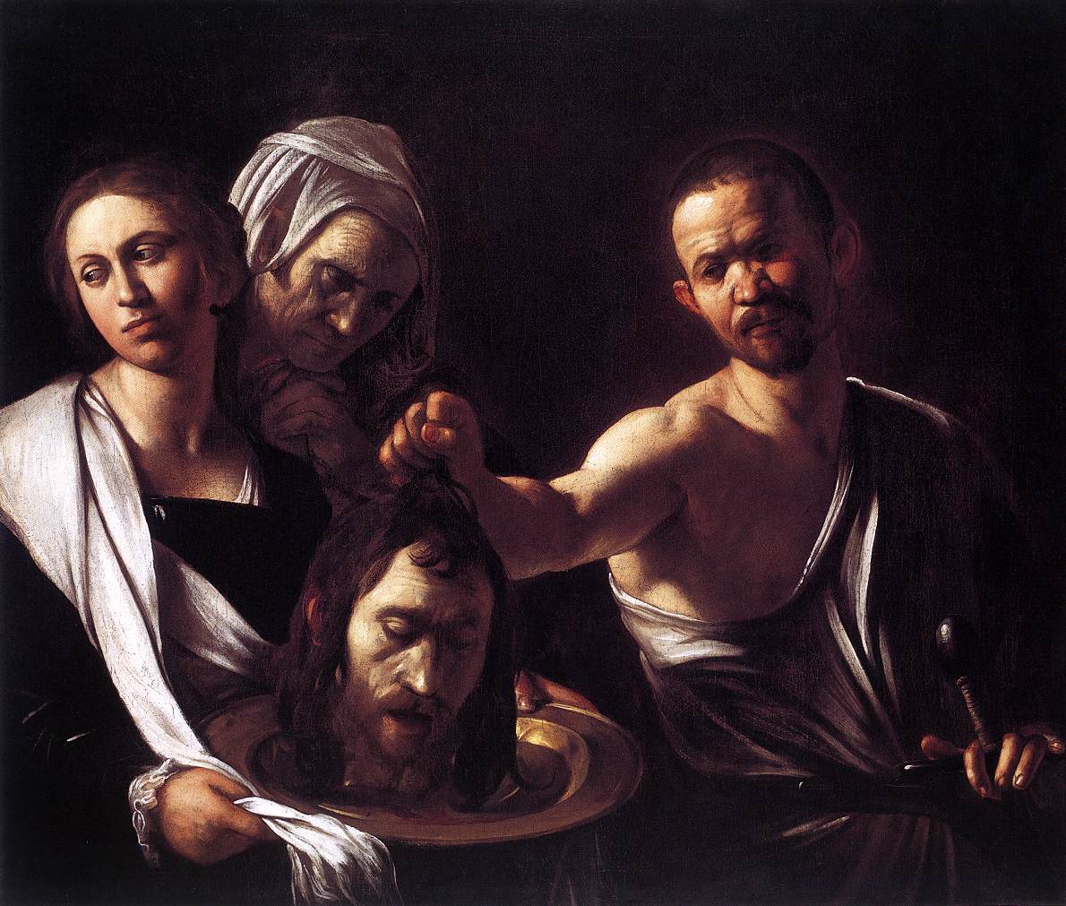       <br> Salome with the Head of St John the Baptist. c. 1607. Oil on canvas, 90,5 x 167 cm. National Gallery, London. 