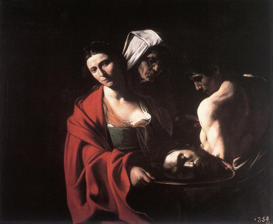     <br> Salome with the Head of the Baptist. c. 1609. Oil on canvas, 116 x 140 cm. Palazzo Real, Madrid. 