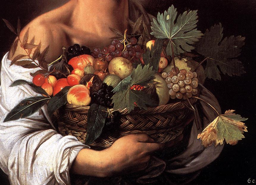     (), 1953 <br>   ,  <br> Boy with a Basket of Fruit (detail) c. 1593 Oil on canvas Galleria Borghese, Rome 