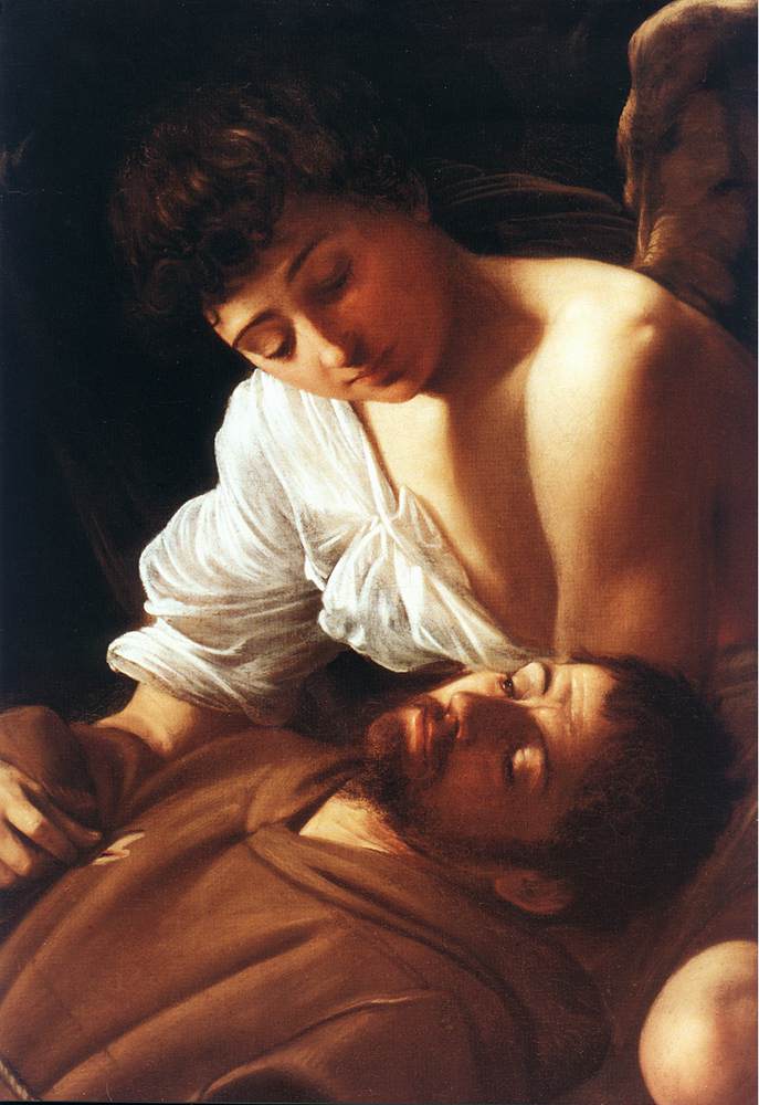   () <br> St. Francis in Ecstasy (detail). c. 1595. Oil on canvas. Wadsworth Atheneum, Hartford, Connecticut.  