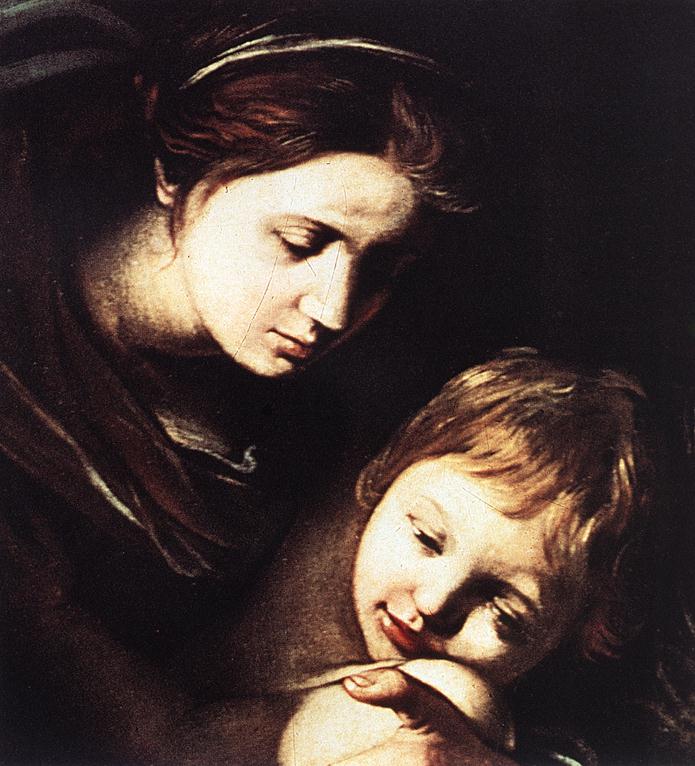   () <br>  The Seven Acts of Mercy (detail). 1607. Oil on canvas. Church of Pio Monte della Misericordia, Naples.  