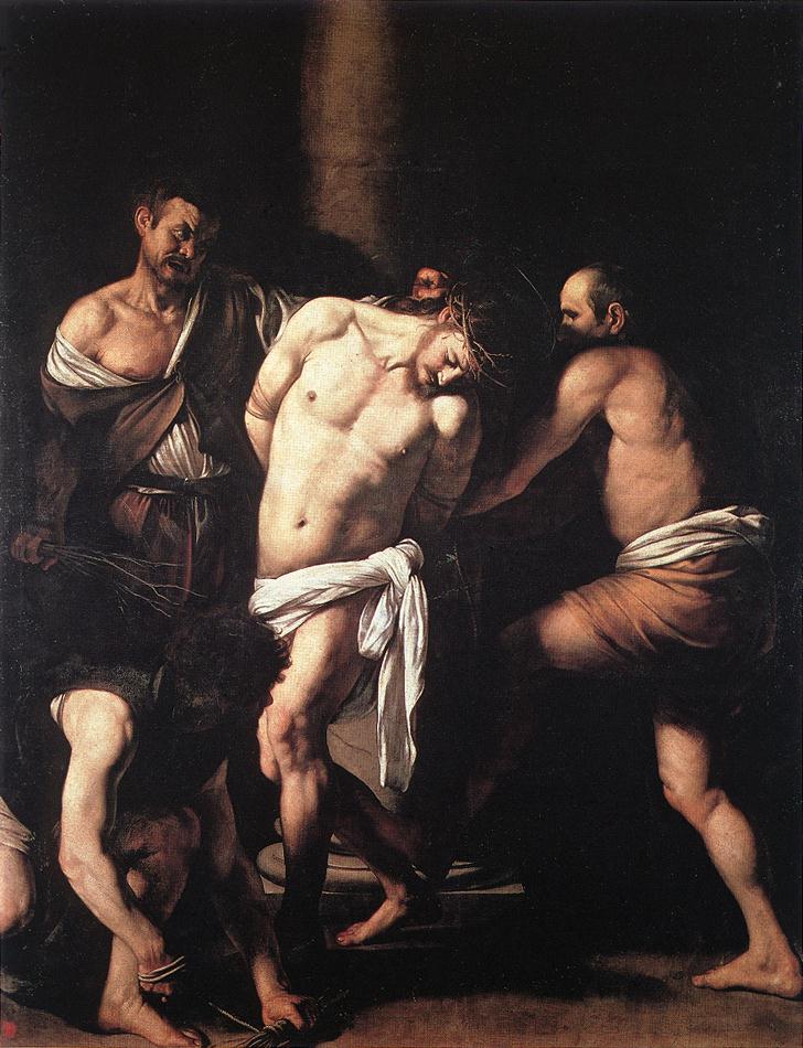 <br> Flagellation. c. 1607. Oil on canvas, 390 x 260 cm. Museo Nazionale di Capodimonte, Naples (loan). 