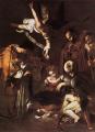 Рождество с святым Франсисом и Лоренсом <br> Nativity with St Francis and St Lawrence. 1609. Oil on canvas, 268 x 197 cm. Formerly San Lorenzo, Palermo (lost).
