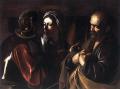Отказ святого Петра <br> The Denial of St Peter. 1610. Oil on canvas, 94 x 125 cm. Shickman Gallery, New York.