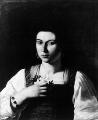 Portrait of a Courtesan. c. 1598. Oil on canvas, 66 x 53 cm. Formerly Kaiser-Friedrich-Museum, Berlin.