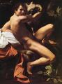 Баптист святой Иоанн <br> St. John the Baptist (Youth with Ram). c. 1600. Oil on canvas, 129 x 94 cm. Musei Capitolini, Rome.
