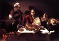 Ужин в Emmaus <br> Supper at Emmaus. 1601-02. Oil on canvas, 139 x 195 cm. National Gallery, London.