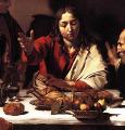 Ужин в Emmaus (фрагмент) <br> Supper at Emmaus (detail). 1601-02. Oil on canvas. National Gallery, London.