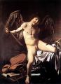 Amor Victorious. 1602-03. Oil on canvas, 156 x 113 cm. Staatliche Museen, Berlin.