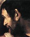 Ужин (фрагмент) <br> Supper at Emmaus (detail). 1606. Oil on canvas, width of detail: 20 cm. Pinacoteca di Brera, Milan.