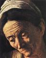 Ужин (фрагмент) <br> Supper at Emmaus (detail). 1606. Oil on canvas, width of detail: 20 cm. Pinacoteca di Brera, Milan.