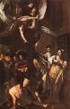 Седьмое деяние Мерси <br> The Seven Acts of Mercy. 1607. Oil on canvas, 390 x 260 cm. Church of Pio Monte della Misericordia, Naples.