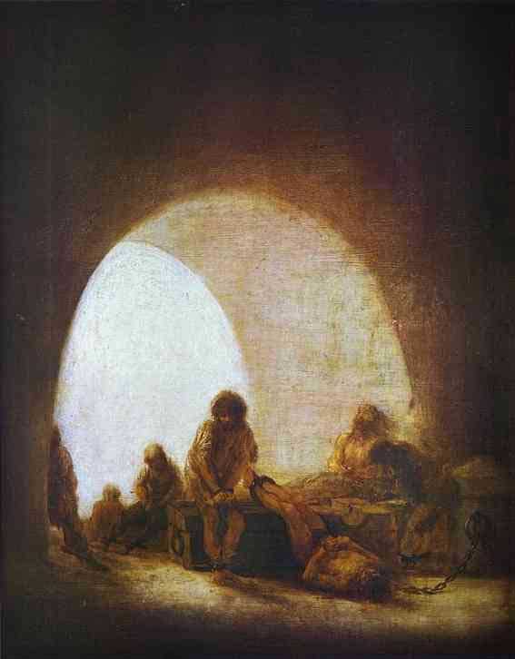 A Prison Scene. c. 1810-14. Zinc, 42.9 x 31.7 cm. Bowes Museum, Barnard Castle, UK 