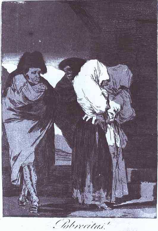 Capricho 22: Pobrecitas! (Poor Little One!). 1797-98. Etching and aquatint. 21.8 x 15.2 cm. 