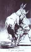 Capricho 42: Tu que no puedes (You, Who Cannot Do It). 1797-98. Etching and aquatint. 21.7 x 15.1 cm.
