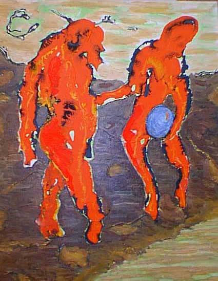   <br>Pan and a Nymph<br>100x80, 2000 