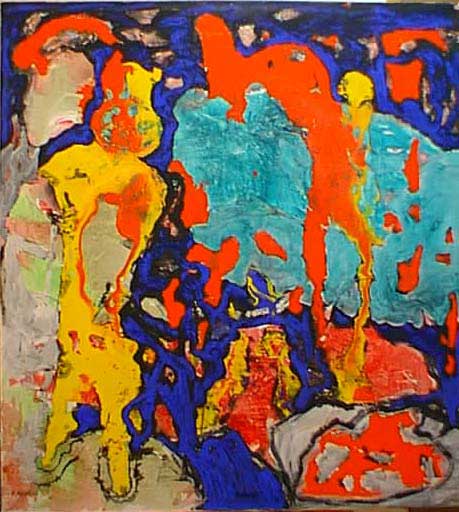    <br>At the lake of red stones<br>110x120, 2000 