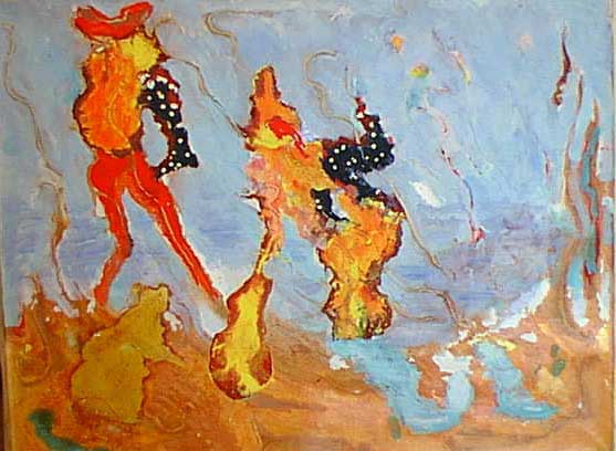    <br>Wandering actors<br>70x88, 2000 