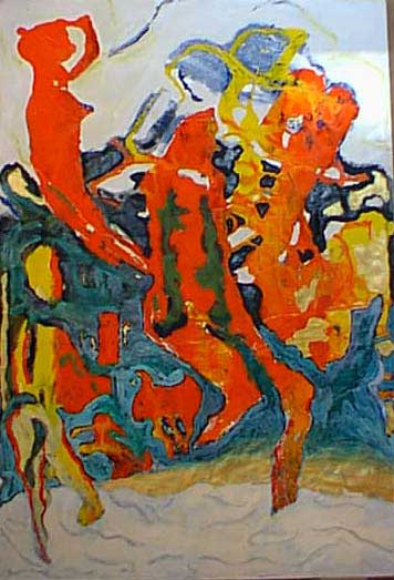    <br>Bathing in hot afternoon<br> 190x130, 2000 