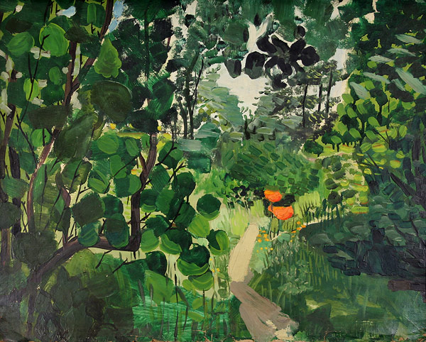 Пейзаж с красными маками