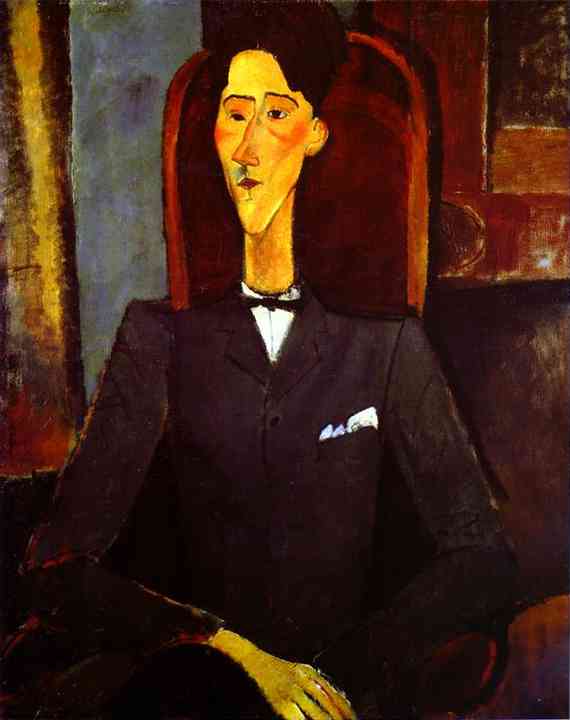 Portrait of Jean Cocteau. 1916.   . 100 x 81 cm. The Art Museum Princeton University, Princeton, NJ, USA.  