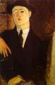Portrait of the Art Dealer Paul Guillaume. 1916.   . 80.5 x 54 cm. Civico Museo d'Arte Contemporanea, Milan, Italy. 