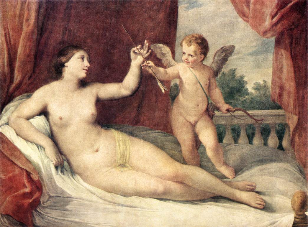 Reclining Venus with Cupid, c. 1639,   , 136 x 174 cm, Gemaldegalerie, Dresden 