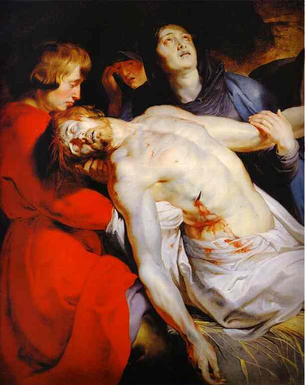 The Entombment (detail). c.1612.   . J. Paul Getty Museum, Malibu, USA.   