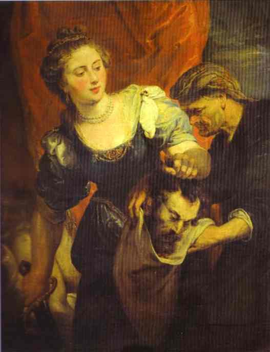 Judith with the Head of Holofernes. 1620-1622.   . Galleria degli Uffizi, Florence, Italy.   