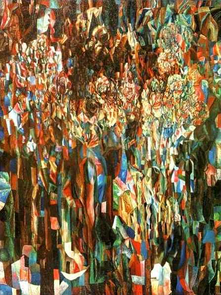  , 1916<br>  .  <br>Flowers of the World Flourishing. Oil on canvas. The Russian Museum<br>154.5x117 cm 