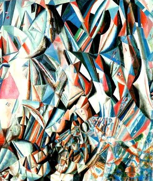   , 1920-1921<br>  .  <br>Victory at Eternity<br>Oil on plywood. The Russian Museum<br>41x37.5 cm 
