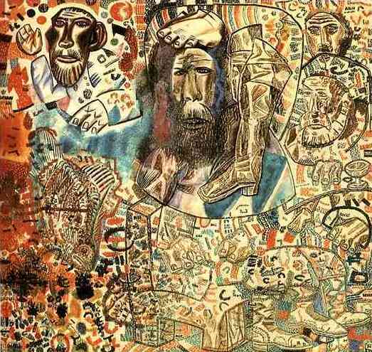  , 1920<br>, ,   .  <br>Untitled<br>Watercolor, Indian ink, feather on paper. The Russian Museum<br>22x23.3 cm 