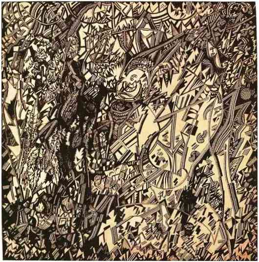 , 1924<br>  .  <br>Indian ink on paper. The Russian Museum<br>43.6x43 cm 