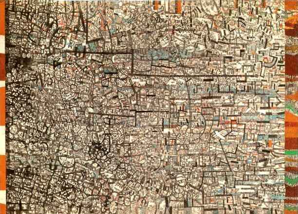  , 1927-1929<br>, ,   .  <br>Untitled (Nonobjective Composition)<br>Watercolor, Indian ink, feather on paper. The Russian Museum<br>44.8x61.9 cm 