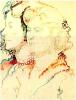   ( ), 1914<br>,   .  <br>Portrait of Evdokia Glebova (the artist's sister)<br>Watercolor, pencil on paper mounted on cardboard. The Russian Museum<br>22.2x16.8 cm