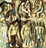 , 1915-1916<br>, ,   .  <br>The Workers<br>Watercolor, brown ink, Indian ink, feather on paper. The Russian Museum<br>51.8x49.6 cm