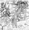 , 1923-1924<br>,   .  <br>A Wolf-Cub<br>Indian ink, feather on paper. The Russian Museum<br>24.6x23.8 cm