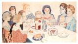  , 1924<br>  <br>A Family Portrait<br>Watercolor on paper. The Russian Museum<br>30.5x51.3 cm