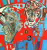  , 1925<br>  .  <br>Two Heads<br>Oil on paper. The Russian Museum<br>58x54 cm