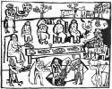 , 1912<br>, ,   .  <br>Musicians.<br> Indian ink, brush, graphite pencil on paper. The Russian Museum<br>10.6x13.1 cm