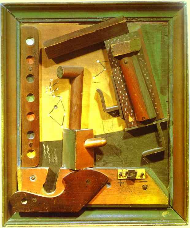   . 1919.  . <br> Fruit of a Long Experience. 1919. Painted wood relief. Private collection. <br> 45.7 x 38 cm 