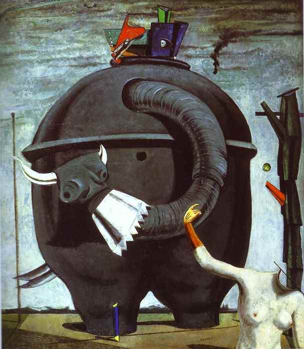    . 1921.    <br> ,  <br> Celebes or Elephant Celebes. 1921. Oil on canvas. Tate Gallery, London, UK. <br> 125.4 x 107.9 cm 