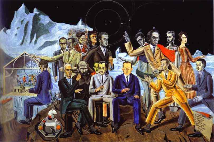  . 1922.   .  .  <br> A Friends' Reunion/Au Rendez-vous des amis. 1922. Oil on canvas. Museum Ludwig, Cologne, Germany. More. <br> 130 x 95 