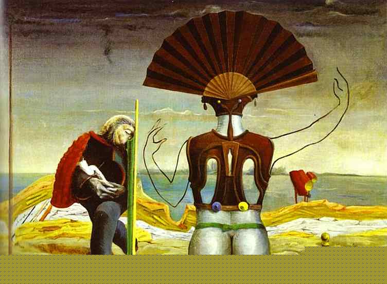 ,    <br> Woman, Old Man and Flower/Femme, viellard et fleur. 1923-24. Oil on canvas. The Museum of Modern Arts, New York, NY, USA. <br> 96.5 x 130.2 cm 