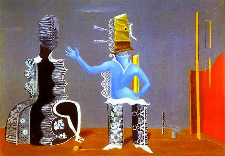 The Couple or The Couple in Lace. 1925. Oil on canvas. Museum Boymans-van Beuningen, Rotterdam, Netherlands. <br> 101.5 x 142 cm 