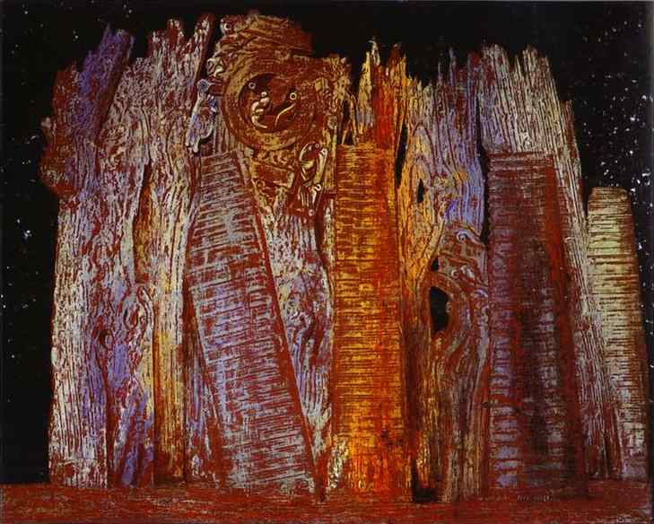 Vision Induced by the Nocturnal Aspect of the Porte St. Denis. 1927. Oil on canvas. Private collection. <br> 66 x 82 cm 