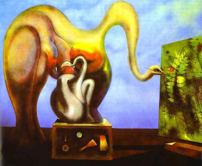    <br> Surrealism and Painting. 1942. Oil on canvas. Private collection. <br> 195 x 233 cm 
