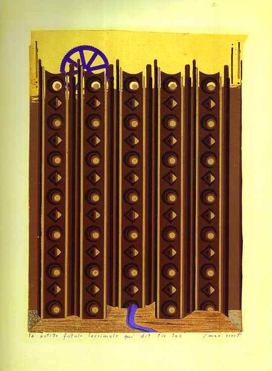 The Small Fistule That Says Tic Tac / La petite fistule lacrimale qui dit tic tac. 1920. Gouache on paper. The Museum of Modern Arts, New York, NY, USA. <br> 36.2 x 24.5 cm 