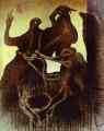 Birth of Zoomorph Couple / Couple zoomorphe en gestation. 1933. Oil on canvas. The Solomon R. Guggebheim Museum, New York, NY, USA. <br>  91.5 x 73 cm