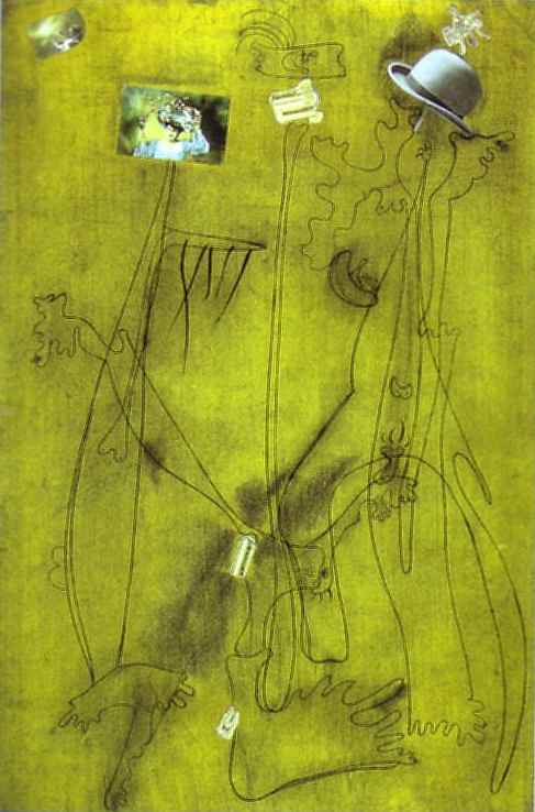  . 1933.     .   <br> Drawing-Collage with a Hat. 1933. Pencil and collage on paper. Private collection <br> 106.7 x 69.9 cm 